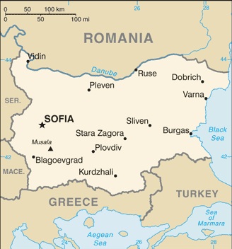 Térkép Bulgária